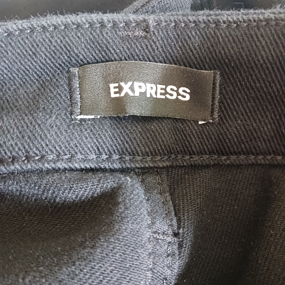 Curvy Mid Rise Black Bootcut Jeans| Express | Size 6S - Picture 3 of 5
